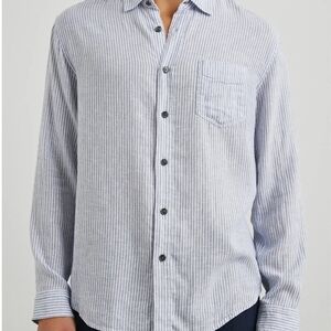 NWT Rails Men's Light Blue Striped Button Down Shirt